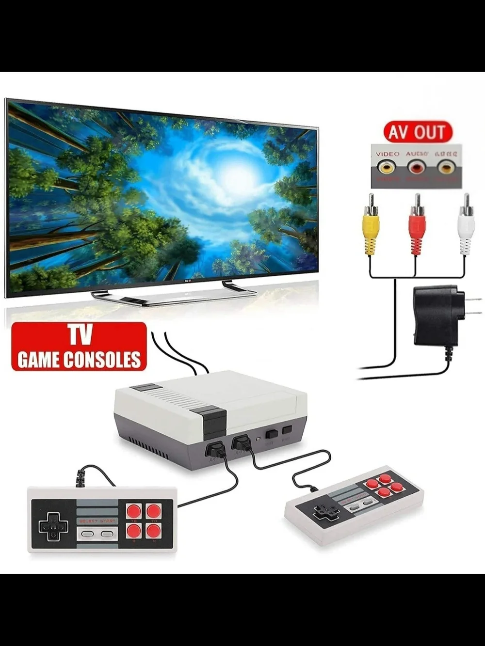 620 Built-in Classic NES Games Mini Console with Controllers NEW